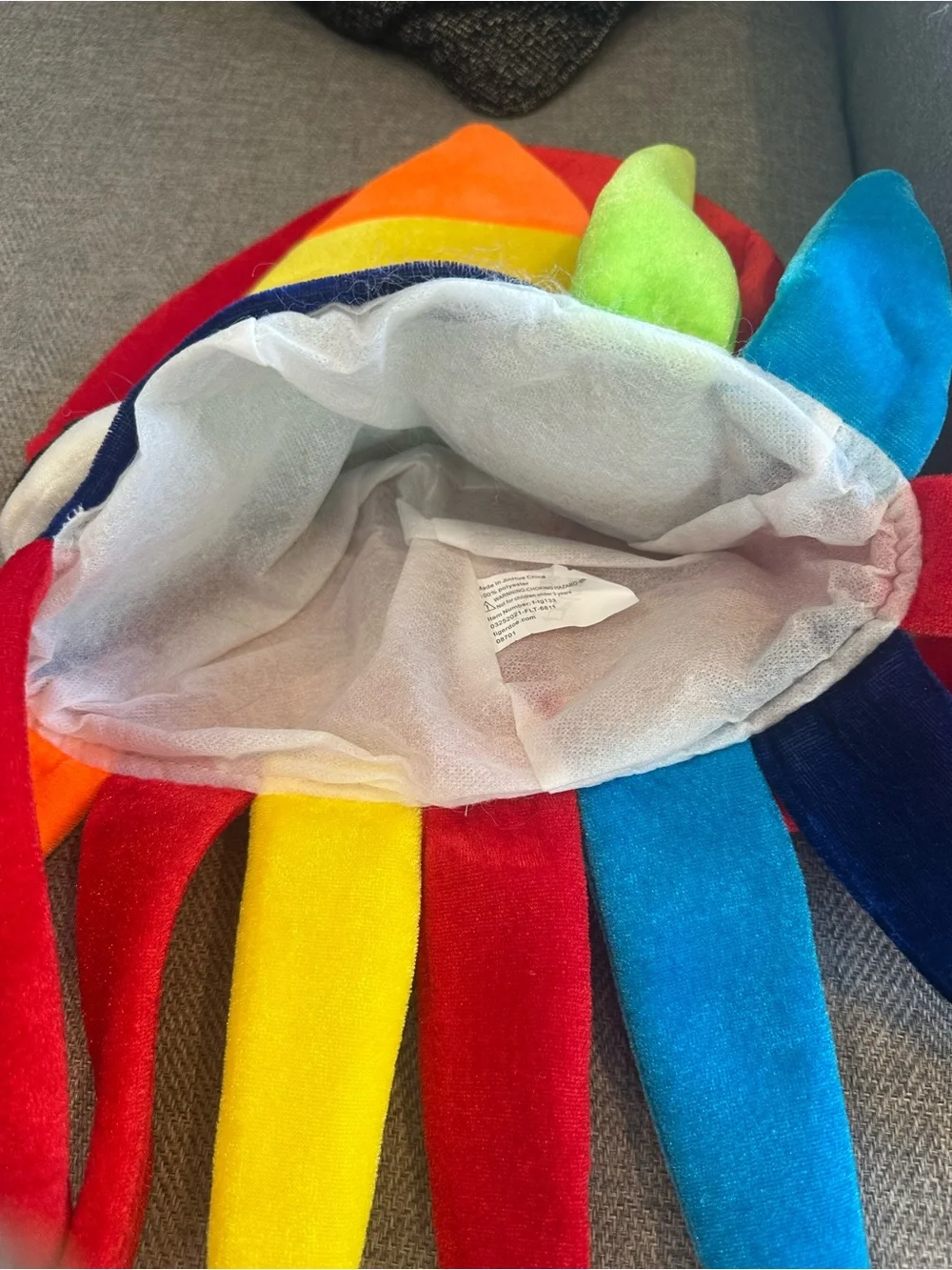 Rainbow Squid Plush Hat - Multicolor Kids